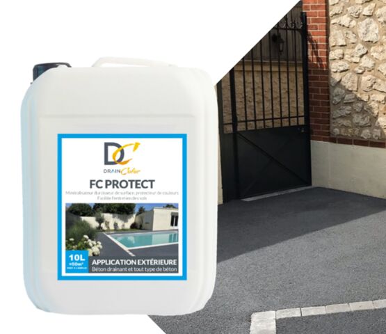 Solution minéralisante pour la protection du béton drainant DrainColor | FC PROTECT 