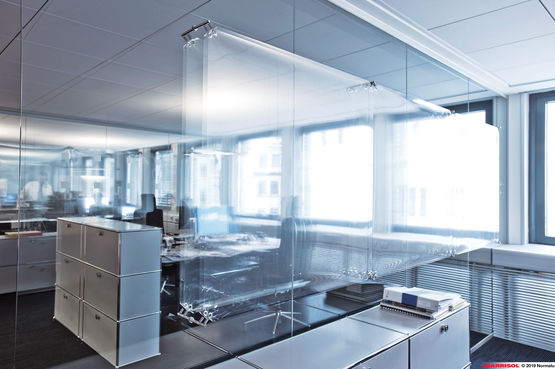 Solutions acoustiques pour parois vitrées | Microsorber - produit présenté par BARRISOL NORMALU