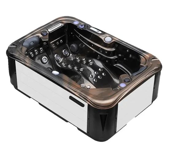 Spa 2 places 64 jets coque en acrylique chassis inox  pour salle de bain | XZ505_SPA_2_PLACES