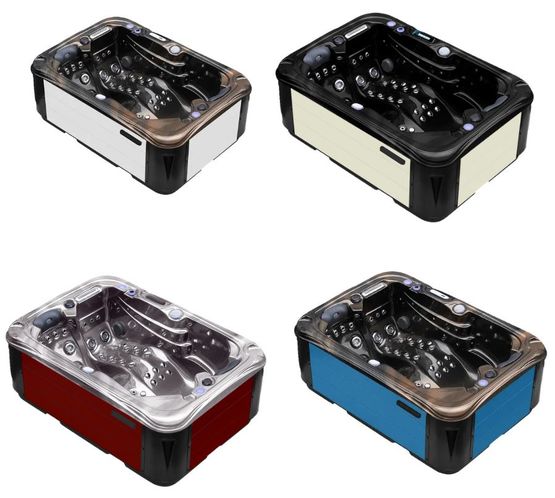 Spa 2 places 64 jets coque en acrylique chassis inox  pour salle de bain | XZ505_SPA_2_PLACES - produit présenté par NEWSANIT