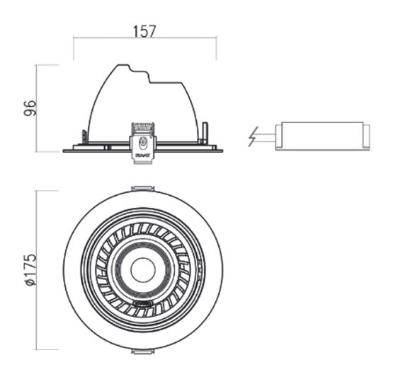 Spot encastré inclinable Spirit Led | DDS-27512WH - NÉON FRANCE