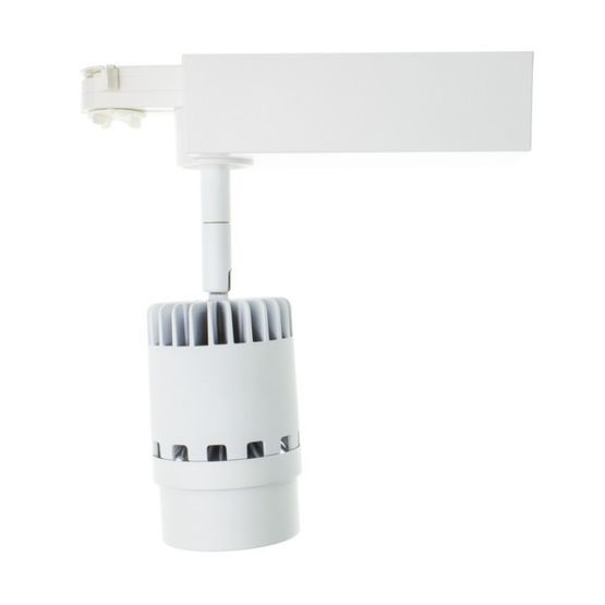  Spot LED pour Rail 3 circuits 20W Blanc | Héron - LED LIGHTING FRANCE