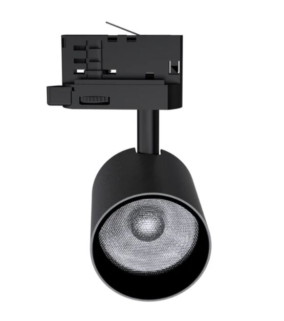  Spot LED sur rail triphasé noir 24 W TRIAC dimmable | Silumen - SILUMEN