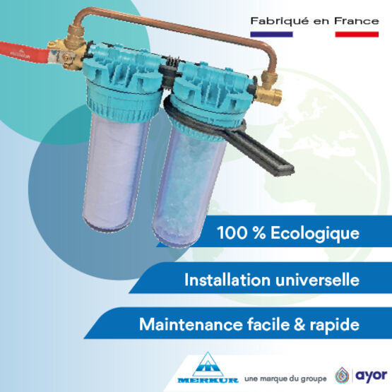 Aquaphos : Duplex de filtration MERKUR avec By-Pass Ez Connect