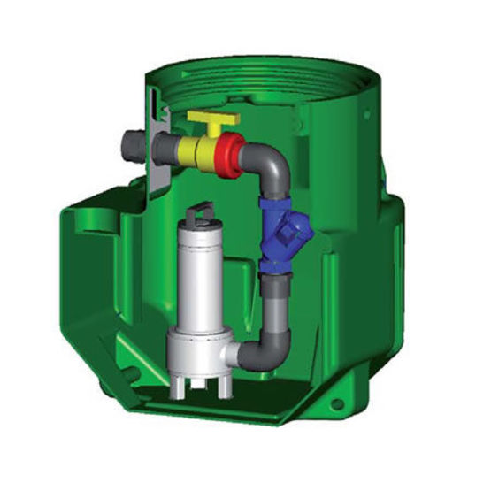 Poste de relevage eaux usées pour habitation pompe vortex DN50