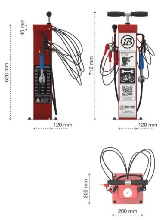 Station de réparation et de gonflage avec clé à molette | PRS-SV1- produit présenté par HAKKEN MOBILITY