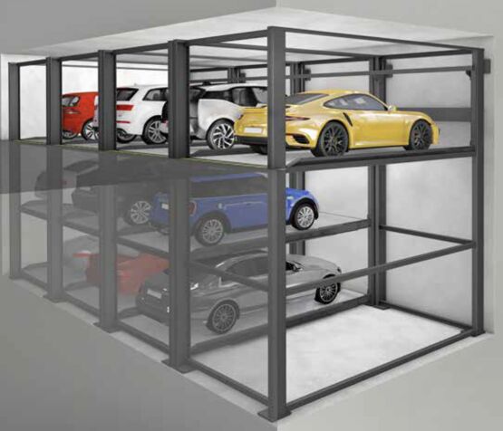 Stationnement indépendant sur trois niveaux avec commande semi-automatique | DE-64