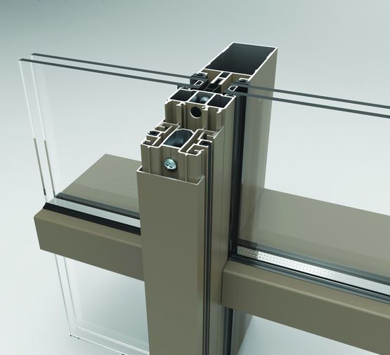 Store extérieur de protection solaire pour mur rideau | Fixscreen Minimal Curtain Wall 50 - RENSON