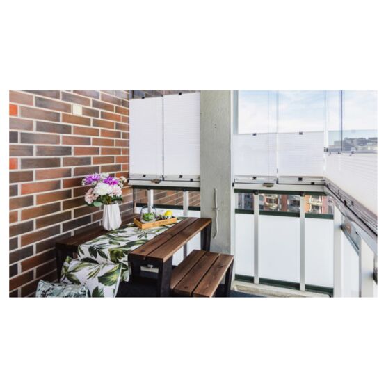 Stores plissées pour vitrage de balcon et terrasse | LUMON FRANCE SAS