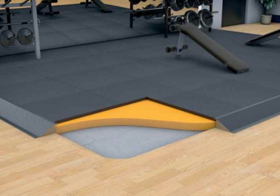  Structure de sol en sous-couche et appui élastique antivibratile pour salles de sports | G-FIT - Sous-couches acoustiques