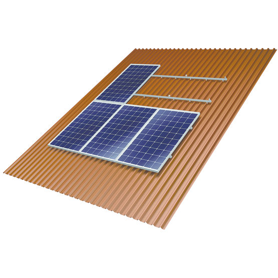 Structure pour pose de panneaux solaire sur bac à ondes | Tau