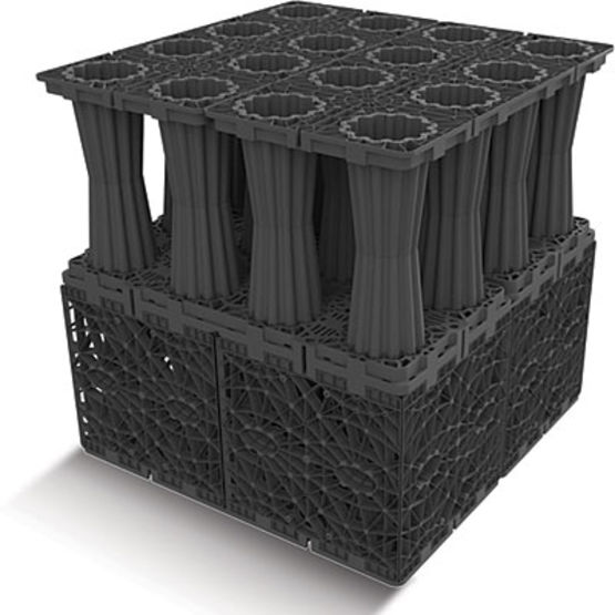  Structures Alvéolaires Ultra Légères (SAUL) en Polypropylène pour le stockage enterré et temporaire des eaux pluviales | ACO Stormbrixx - ACO