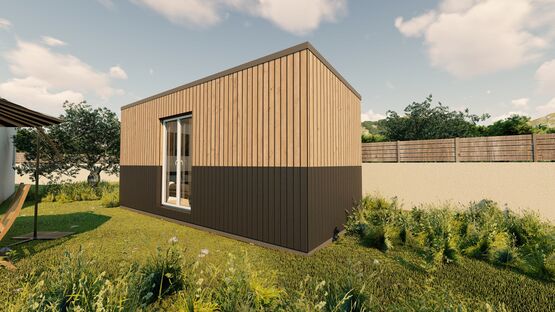  Studio jardin - lodge - chambre - atelier - box -cube  13m² - logement modulaire d&#039;urgence - BATI-FABLAB 