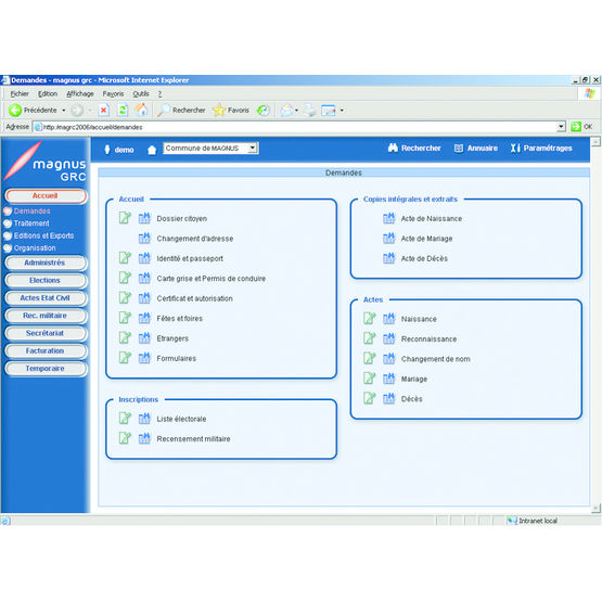 Suite logicielle pour la gestion de la relation au citoyen | E-magnus GRC