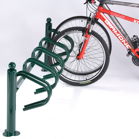  Support 5 vélos vert face à face - New York - NORMEQUIP