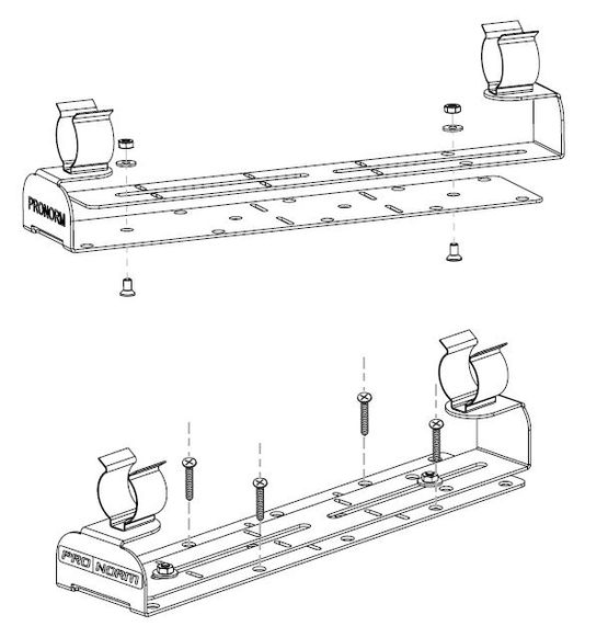 Support réglable en acier inoxydable pour bloc alimentation | PRONORM - Systèmes et composants pour production d'air comprimé