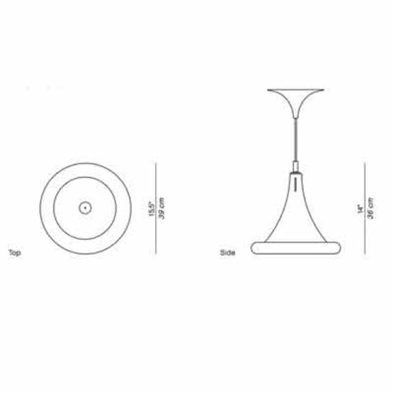  Suspension design en aluminium à source LED dimmable connectée | Radius Core - Plafonniers