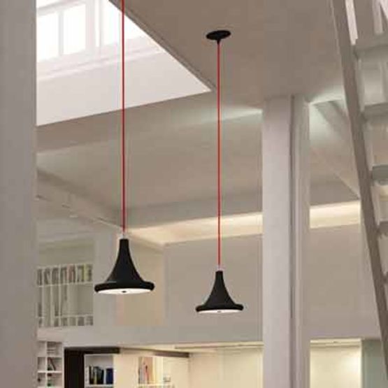 Suspension design en aluminium à source LED dimmable connectée | Radius Core - produit présenté par NEDGIS