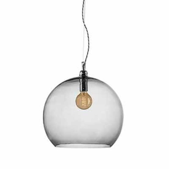 Suspension design LED en verre gris fumé | Rowan - produit présenté par NEDGIS