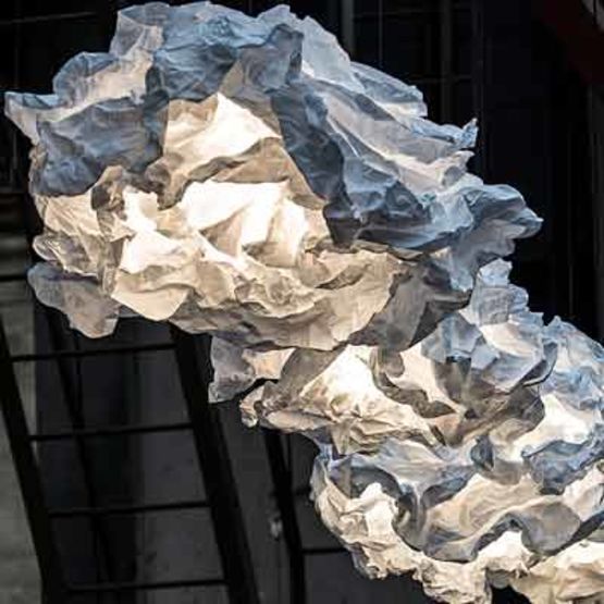  Suspension nuage design LED en intissé plastique blanc | Cloud-Nuage Proplamp - Suspensions lumineuses