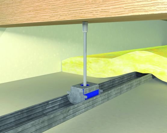 Suspente acoustique à ressort précompressé