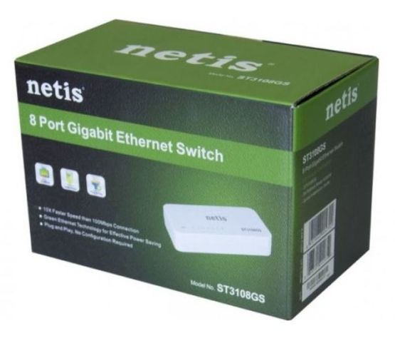 Switch de bureau 8 ports Gigabit NETIS ST3108GS | Réf. 473128 - produit présenté par EXERTIS CONNECT