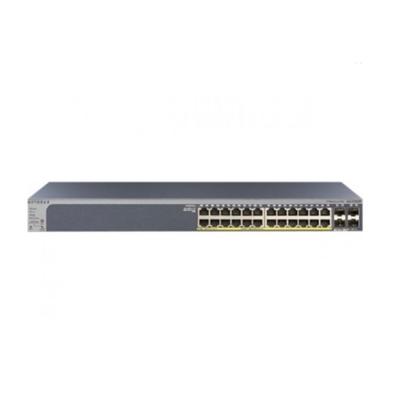 SWITCH NETGEAR GS728TP Niv2+ 24 P GIGABIT PoE+ 264W &amp; 4 SFP | Réf: 313271_EXERTIS CONNECT_1