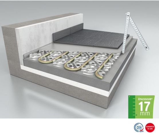 Système complet pour plancher chauffant-rafraîchissant mince - Idéal rénovation - Planchers et murs chauffants-rafraîchissant