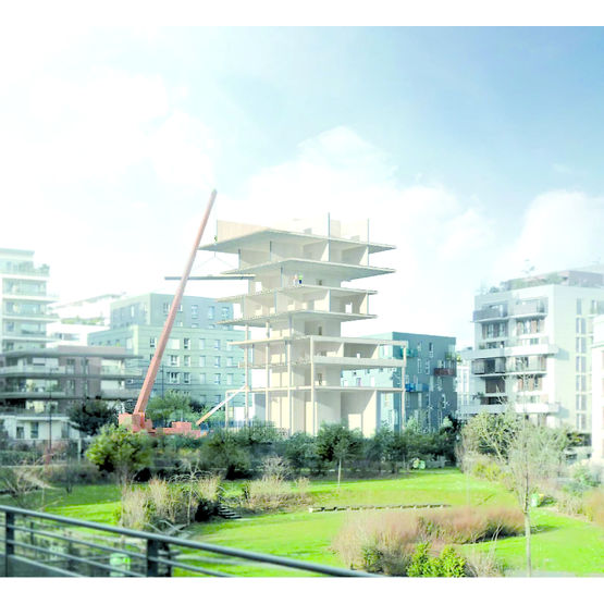 Système constructif bois jusqu'à 8 étages en panneaux CLT-C hêtre | FEN-X