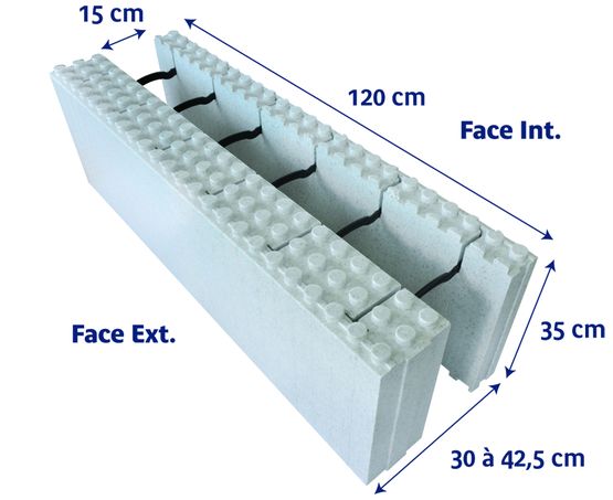  Système constructif de blocs coffrants à double isolation en PSE | Lecobloc - FRANCE BÂTI INNOVATION