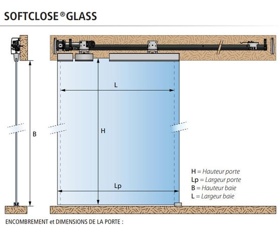 Système coulissant à fermeture automatisée pour portes en verre | SOFTCLOSE GLASS - produit présenté par MANTION