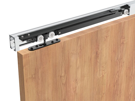 Système coulissant avec amortisseur pour portes jusqu&#039;à 200 kg | SAF-200 - Système coulissant en applique ou à encastrer