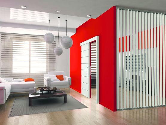  Système coulissant droit pour portes en bois avec bandeau bois | SAF-CLIP  - Système coulissant en applique ou à encastrer