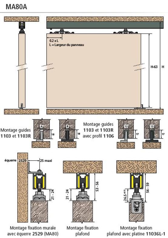 Système coulissant droit pour portes en bois | MA 40A - MA 80A - produit présenté par MANTION