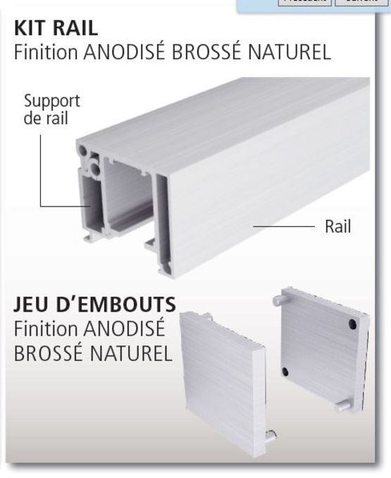 Système coulissant droit rail en aluminium pour portes en bois jusqu’à 80 Kg | SAF SLIM  - produit présenté par MANTION
