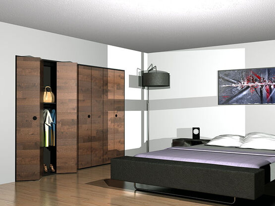   Système coulissant / pliant droit pour portes de séparation et portes de placard en bois | TANGO - MANTION