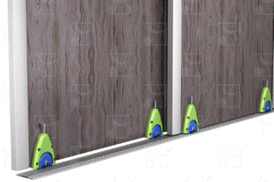  Système coulissant pour porte de placard d’épaisseur 18 mm | PICOSTAR 18 - Système coulissant en applique ou à encastrer