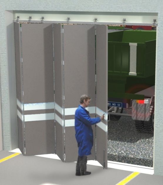  Système coulissant pour portes pliantes à panneaux égaux | SPORTUB_SERIE 500 - Système coulissant en applique ou à encastrer