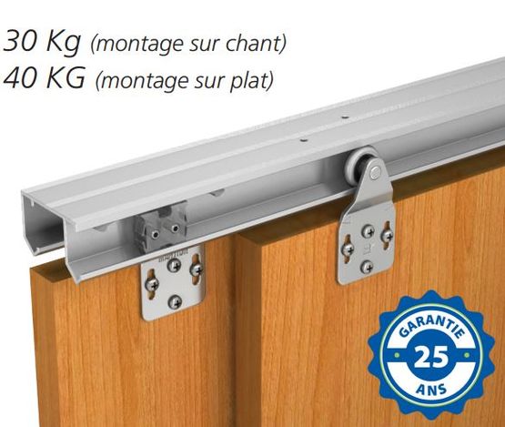 Système coulissant simple ou double rail pour portes placards | TUBEL - produit présenté par MANTION