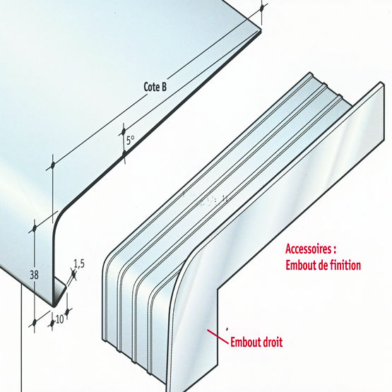 Système d&#039;appui de fenêtres en aluminium pour façade isolée | Appui bord plat