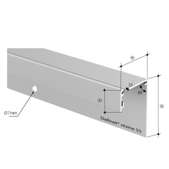  Système d&#039;arrêts d&#039;étanchéité et de protection des nez de balcon | Dallnet Résine 55 - Profilés et accessoires pour finitions de façades