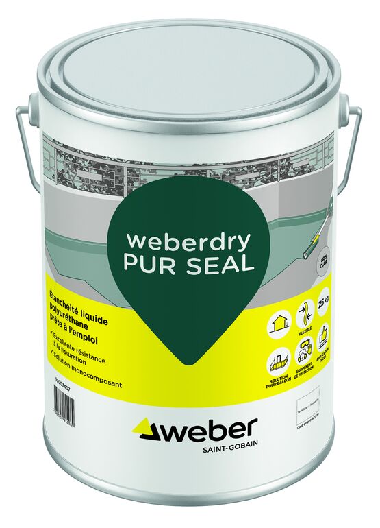  Système d'étanchéité liquide polyuréthane pour balcons et loggias | Weberdry PUR - Autres membranes synthétiques
