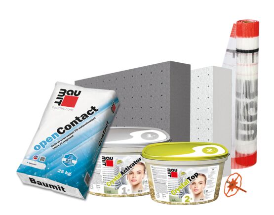 Système d&#039;Isolation Thermique par l&#039;Exterieur avec isolant PSE Perforé / Baumit open - produit présenté par BAUMIT