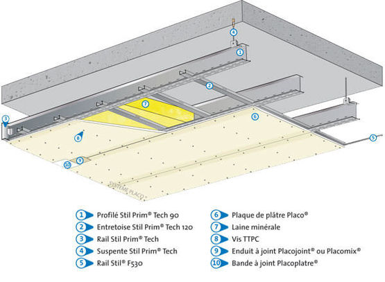  Système d&#039;ossature en acier longue portée pour tout plafond suspendu  | Stil Prim Tech - Accessoires pour faux-plafonds