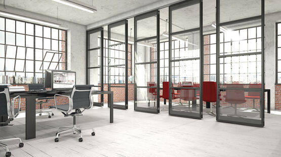 Système de cloisons mobiles | VARIFLEX GLASS - produit présenté par DORMA HÜPPE