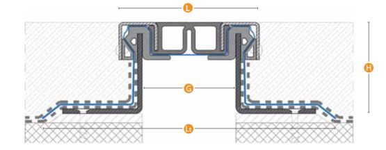  Système de couvre-joint de dilatation 100 % étanche pour parkings et passages intenses | K WPROOF - Joints de dilatation ou fractionnement