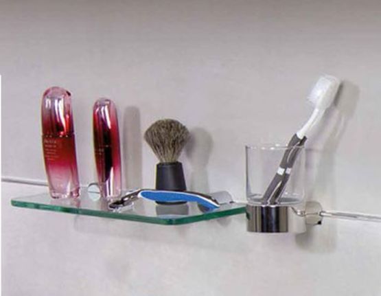 Système de fixation d’accessoires de la série BILBAO sans perçage pour la salle de bain | FixMI® - produit présenté par MAT INTER