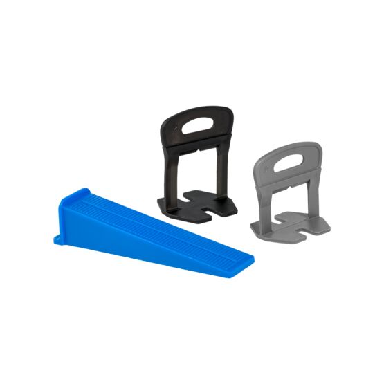 Système de nivellement pour carrelage et pierre | MAPELEVEL PROWDG SYSTEM à cales renforcées