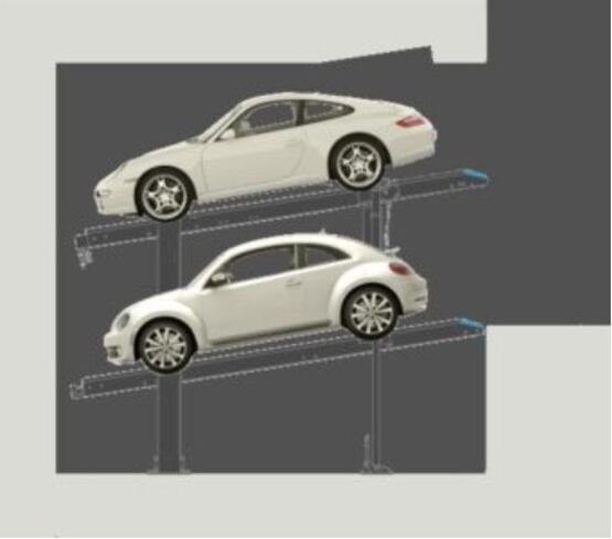  Système de parking indépendant à deux niveaux | Parklift DE-37 - Plate-forme de superposition pour véhicules