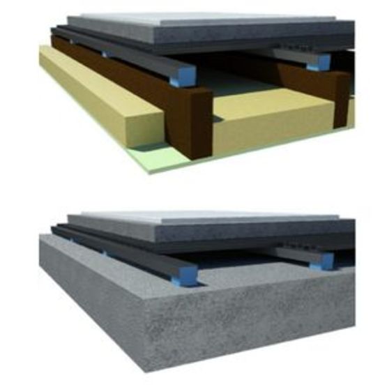 Système de plancher flottant de haute performance acoustique pour plancher LEWIS | LEWIS CDM-QDECK 